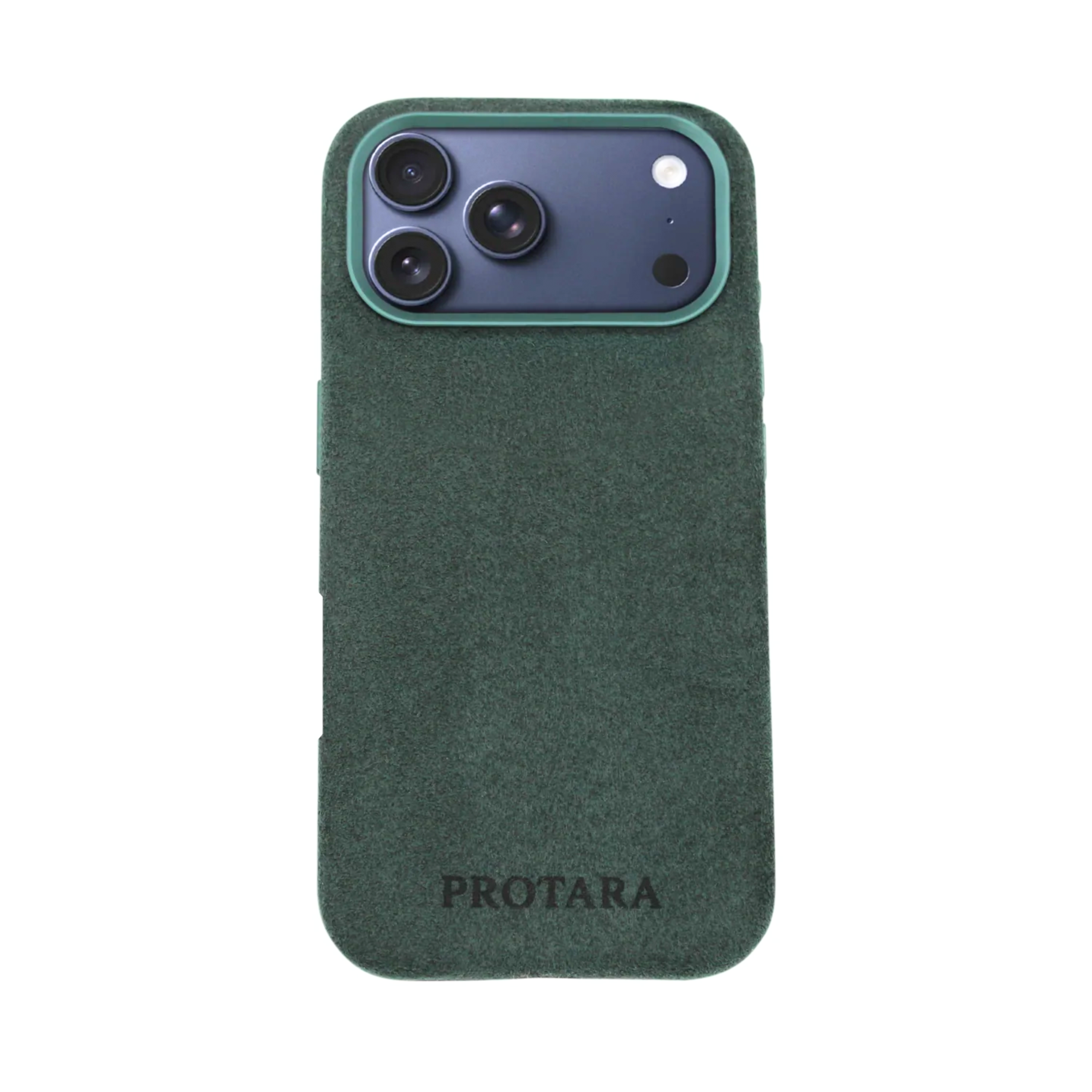 PROTARA Alcantara iPhone 17 Pro Max suojakotelo - Expedition Green - vihreä