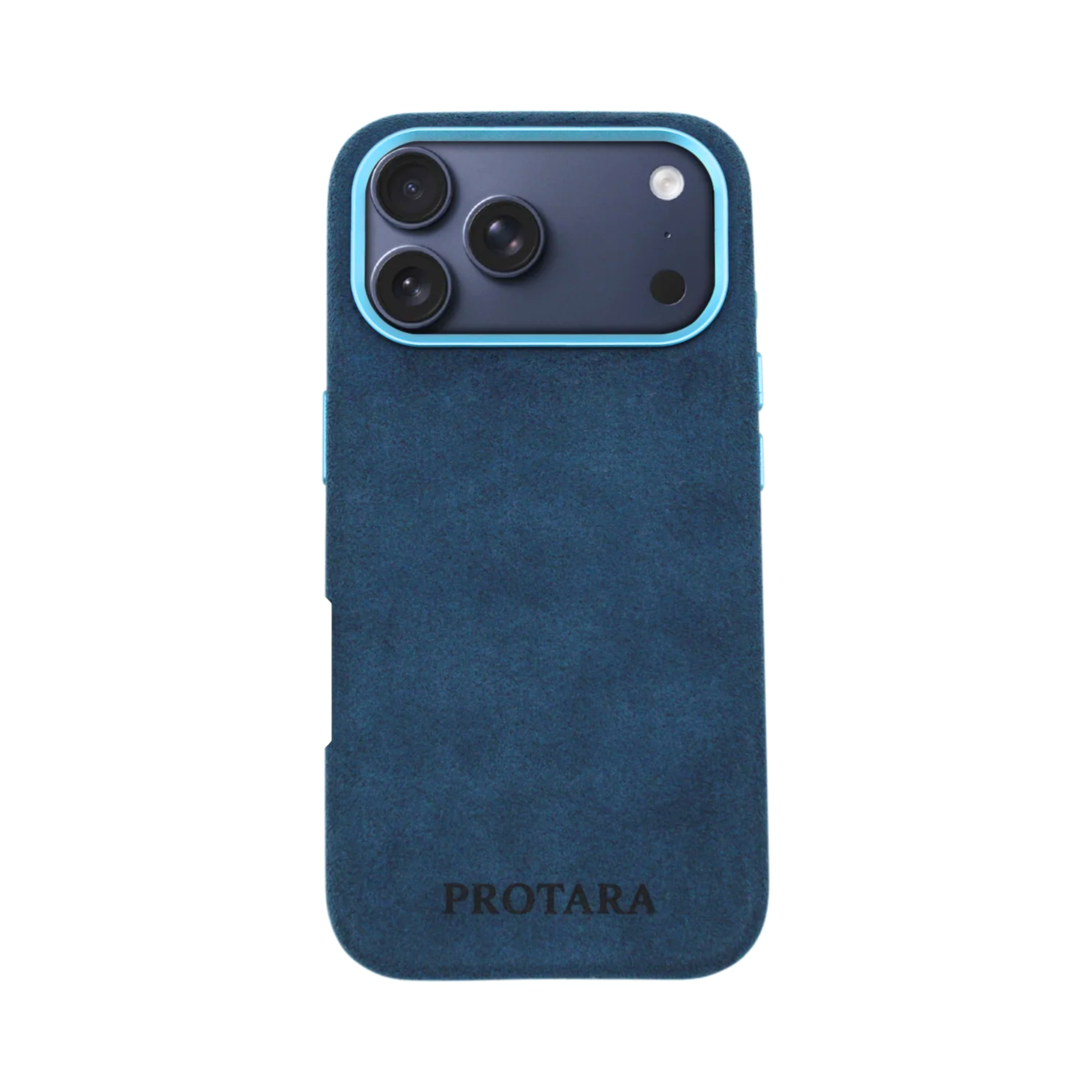 PROTARA Alcantara iPhone 17 Pro Max suojakuori - Ocean Voyage Blue - Ocean Voyage Blue - sininen