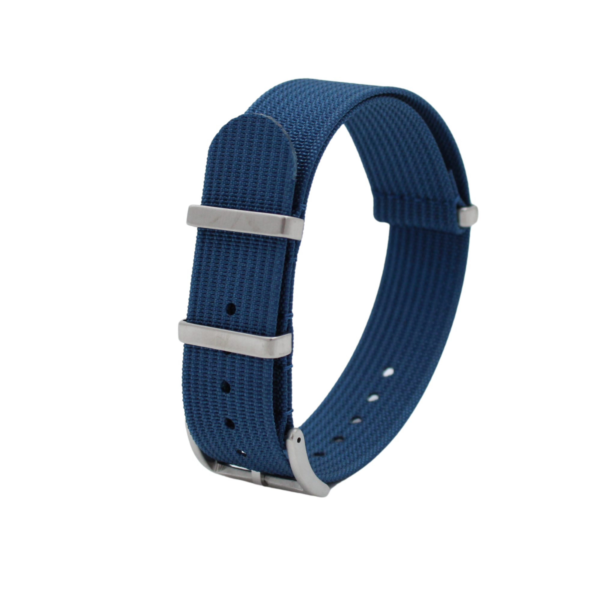Ribbed Nato hihna Tummansininen