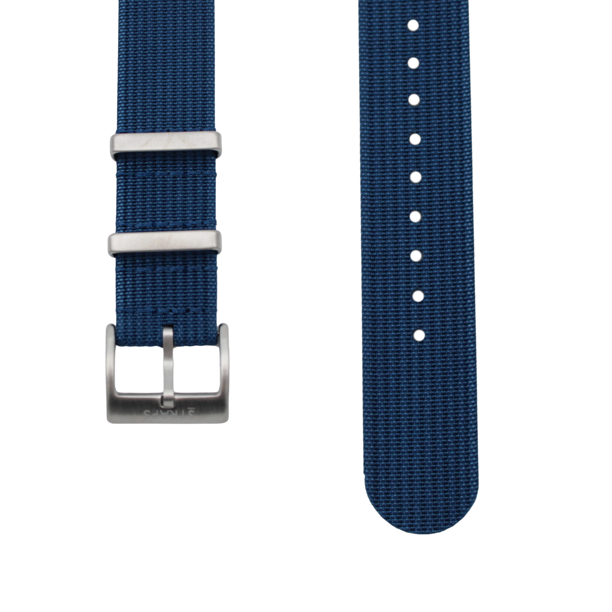 Ribbed Nato hihna Tummansininen