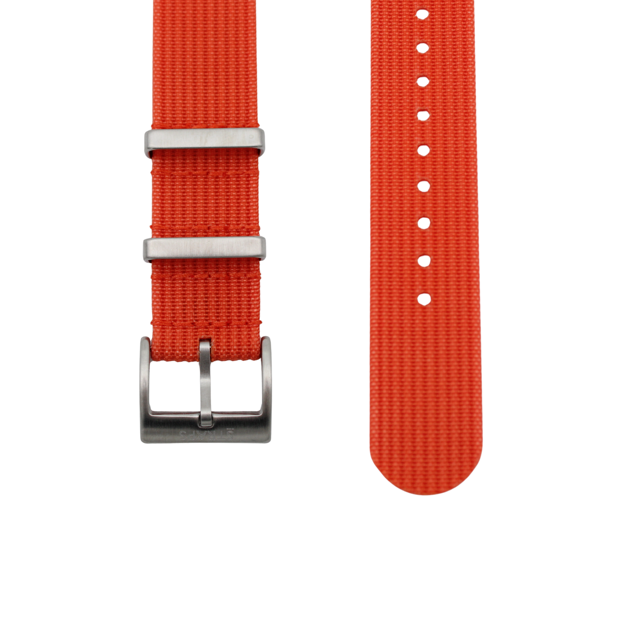 Ribbed Nato hihna oranssi