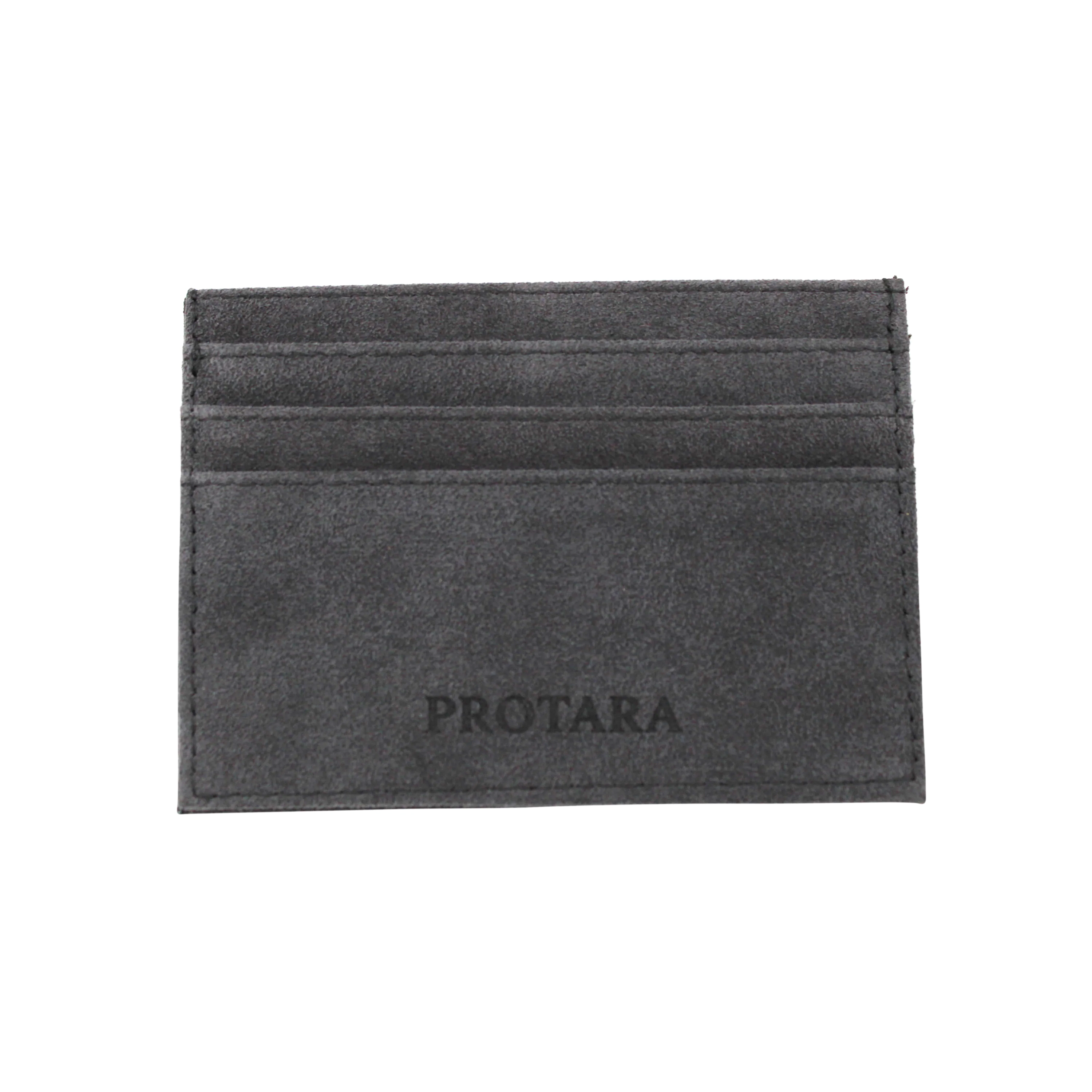 PROTARA Alcantara-korttikotelo - Midnight Jet Musta