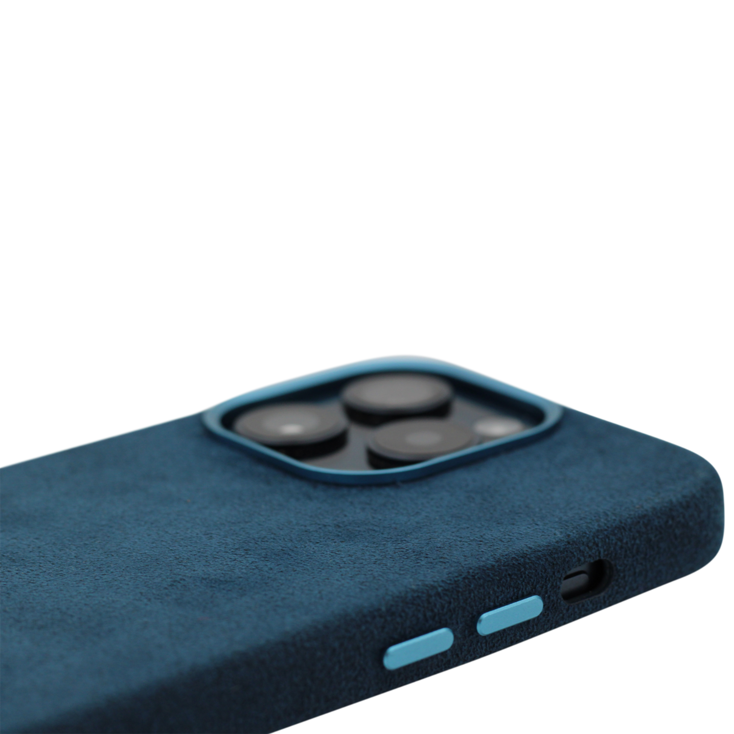PROTARA Alcantara iPhone 14 Pro suojakuori - Ocean Voyage Blue - Ocean Voyage Blue