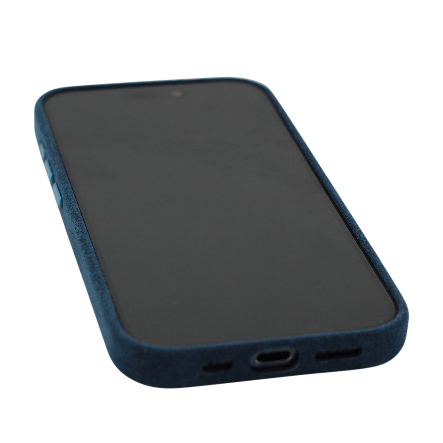 PROTARA Alcantara iPhone 14 Pro suojakuori - Ocean Voyage Blue - Ocean Voyage Blue