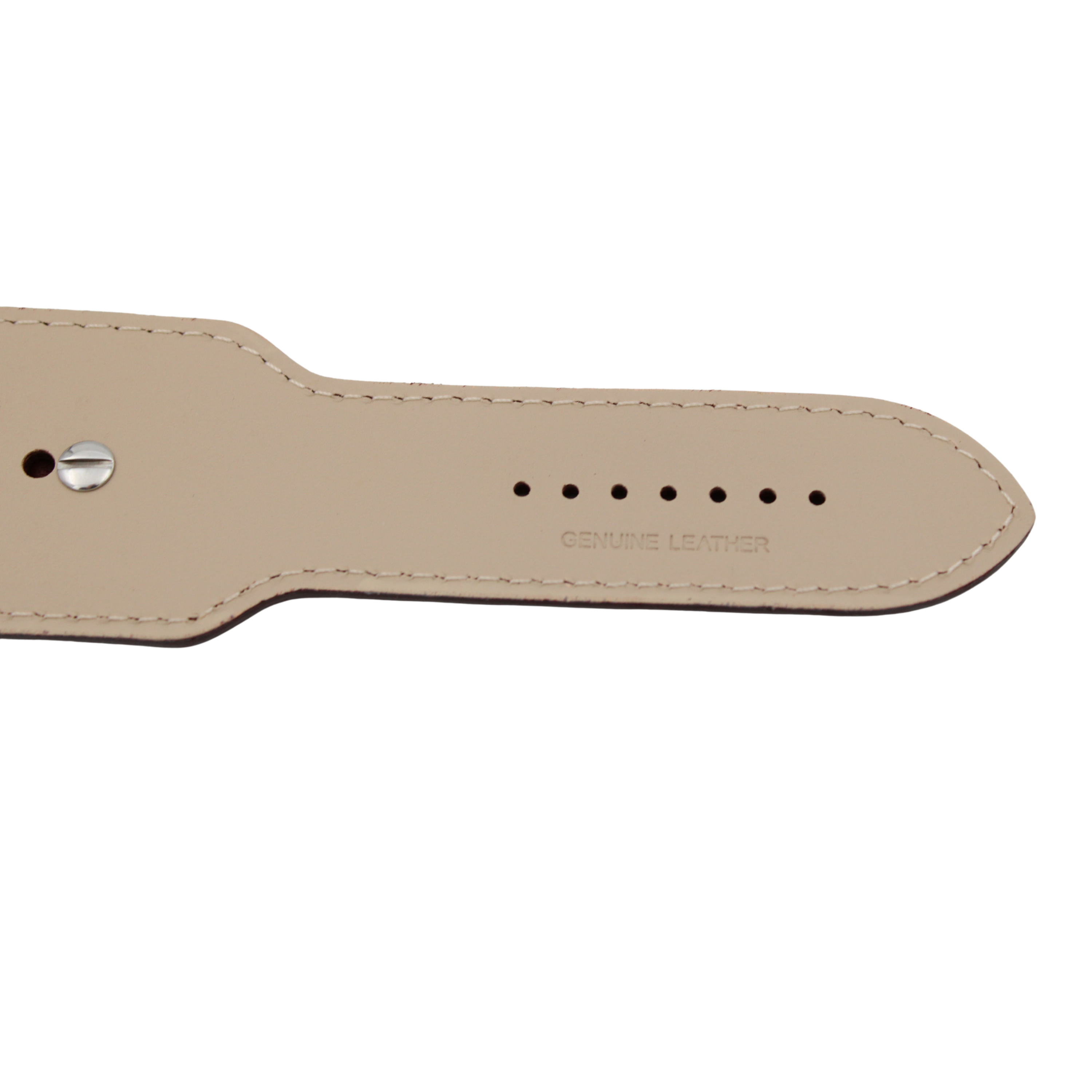 Pohjan nahkahihna - 45 mm Tummanruskea Buffalo Grain, jossa on vaihdettavat kiinnikkeet