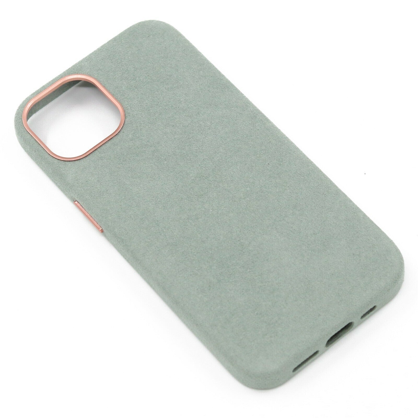 iPhone 13 Alcantara Magsafe kotelo vaaleanvihreä
