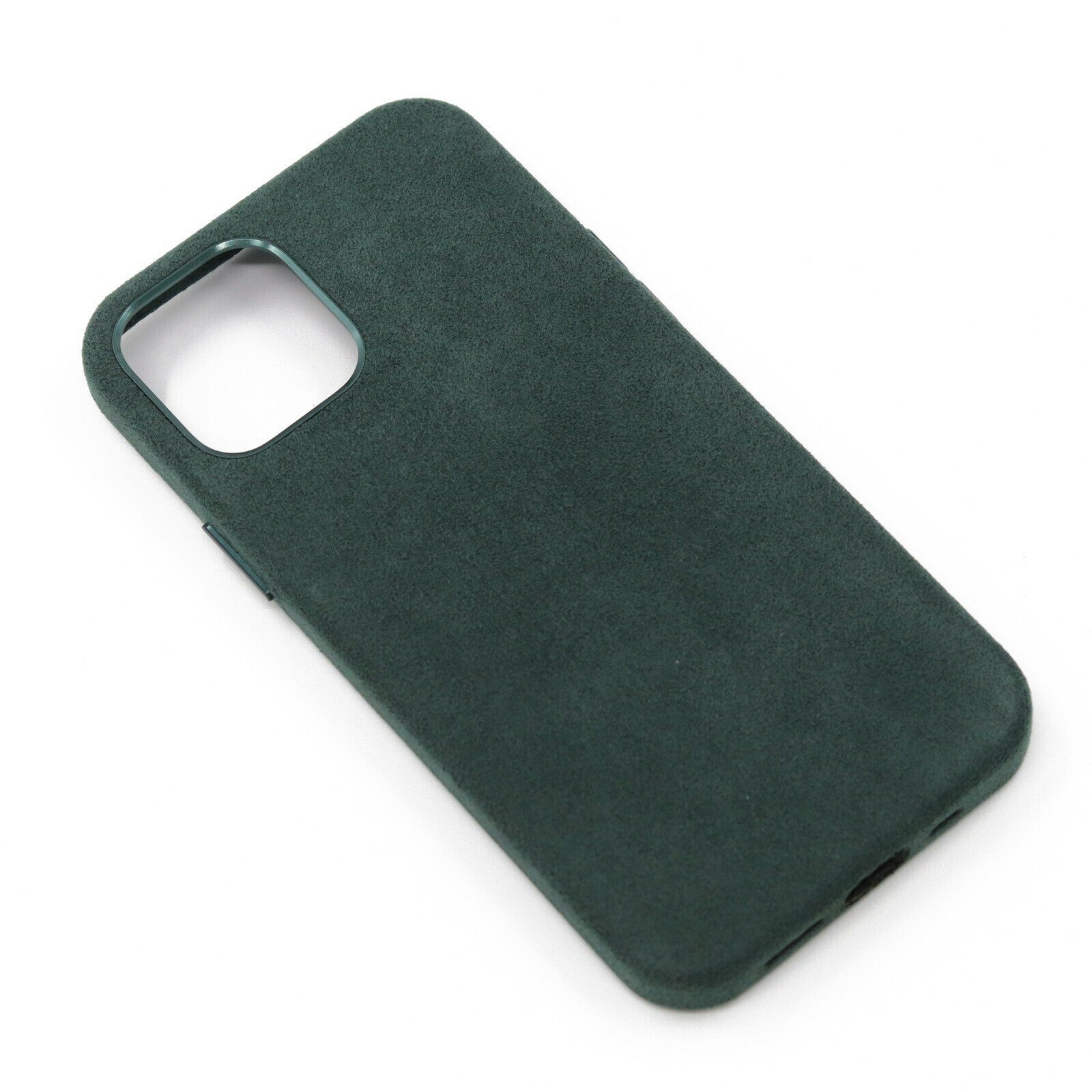 iPhone 12/12 Pro Alcantara Magsafe kotelo tummanvihreä