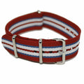 NATO hihna 20MM Punainen/sininen/valkoinen