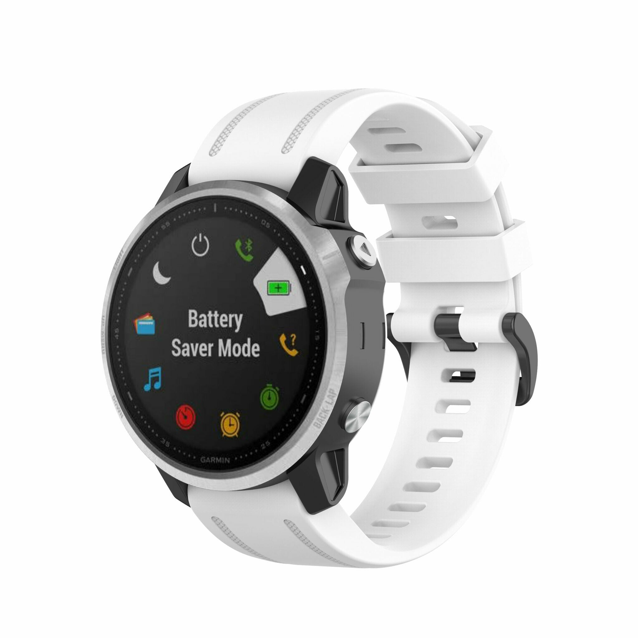 Garmin Quickfit 20mm kumihihna valkoinen