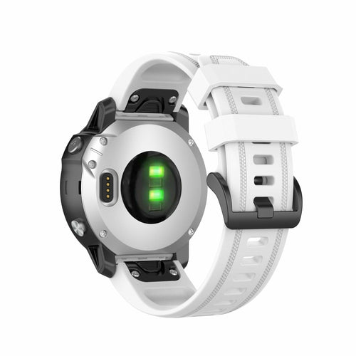 Garmin Quickfit 20mm kumihihna valkoinen