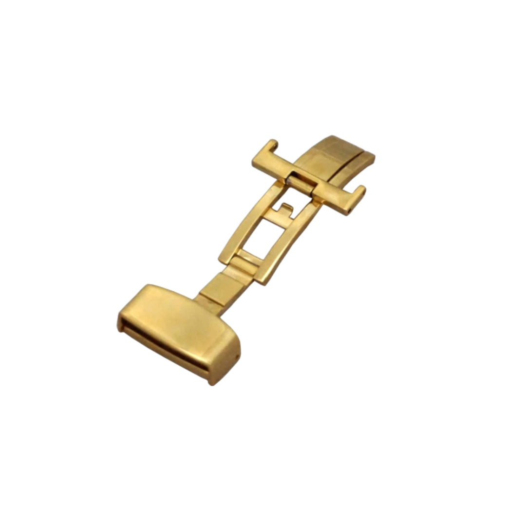 Kultainen perhosolki kellon hihnoille (16-26MM)