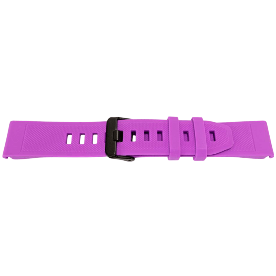 22MM QuickFit silikonihihna mustalla soljella Garmin Fenix 5 / Forerunner -laitteelle violetissa värissä