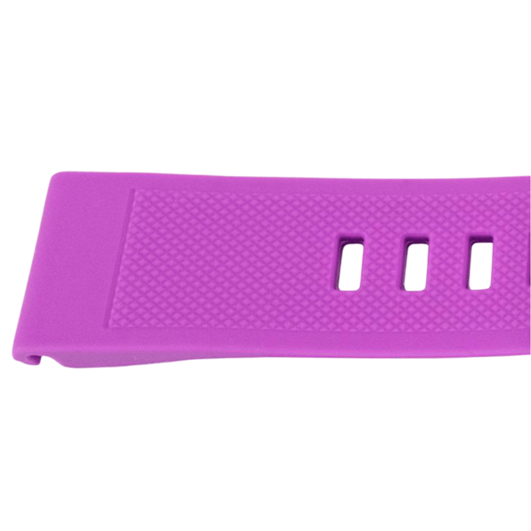 22MM QuickFit silikonihihna mustalla soljella Garmin Fenix 5 / Forerunner -laitteelle violetissa värissä