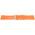 22MM QuickFit silikonihihna hopeisella soljella Garmin Fenix 5 / Forerunnerille oranssissa värissä
