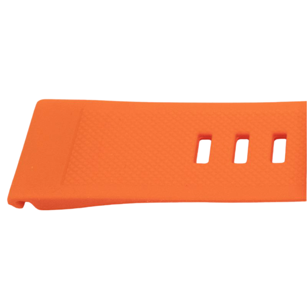 22MM QuickFit silikonihihna hopeisella soljella Garmin Fenix 5 / Forerunnerille oranssissa värissä