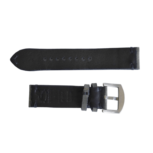 Harmaa nahkahihna mustilla yksityiskohdilla - Martu Leather