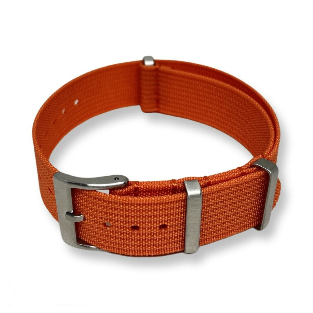 Ribbed Nato hihna oranssi
