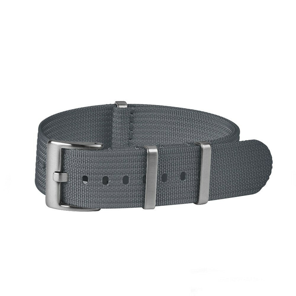 Ribbed Nato hihna harmaa