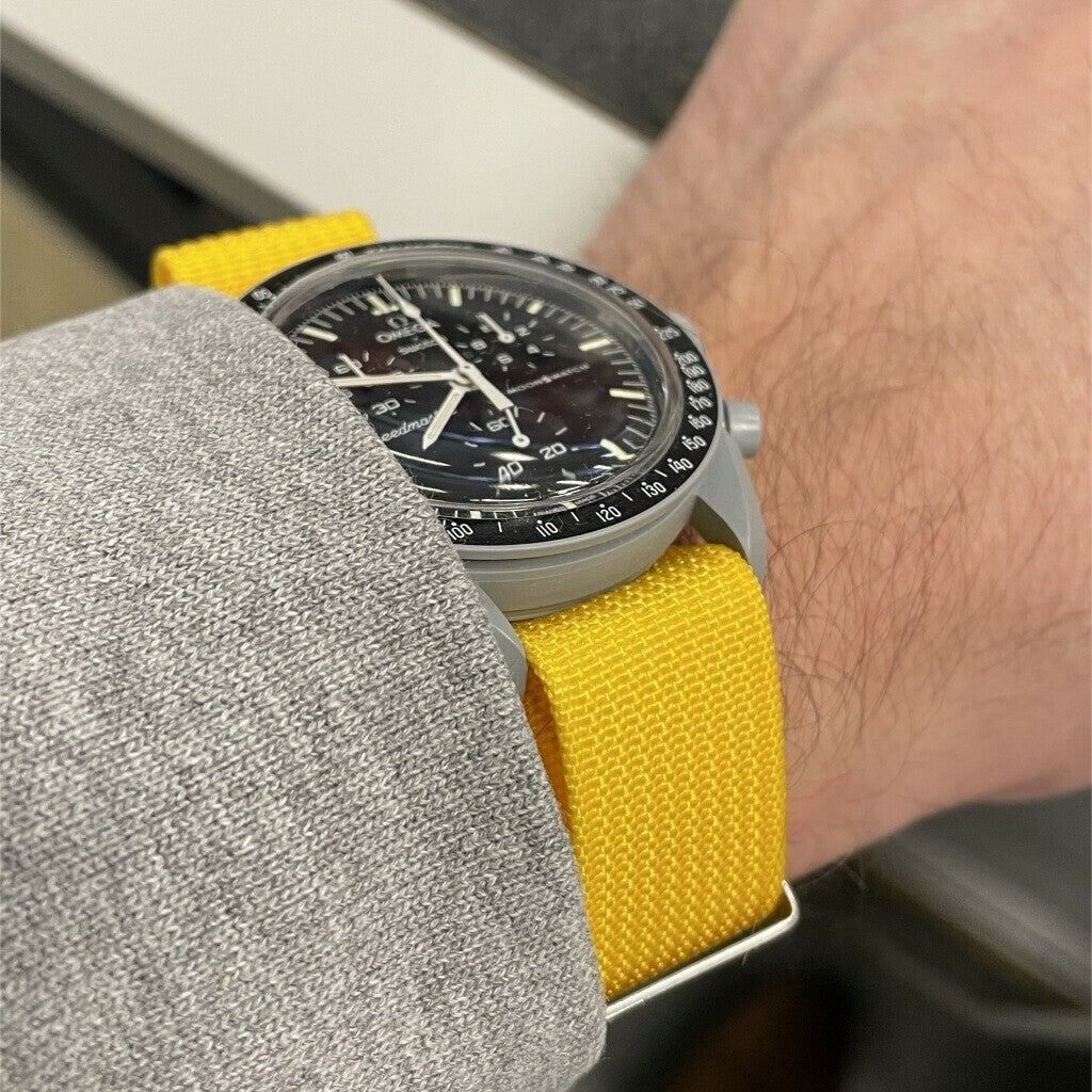 Ribbed Nato hihna keltainen