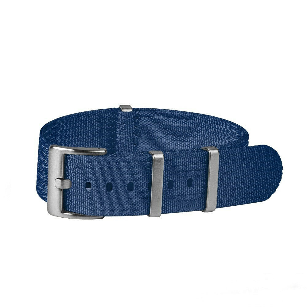 Ribbed Nato hihna Tummansininen
