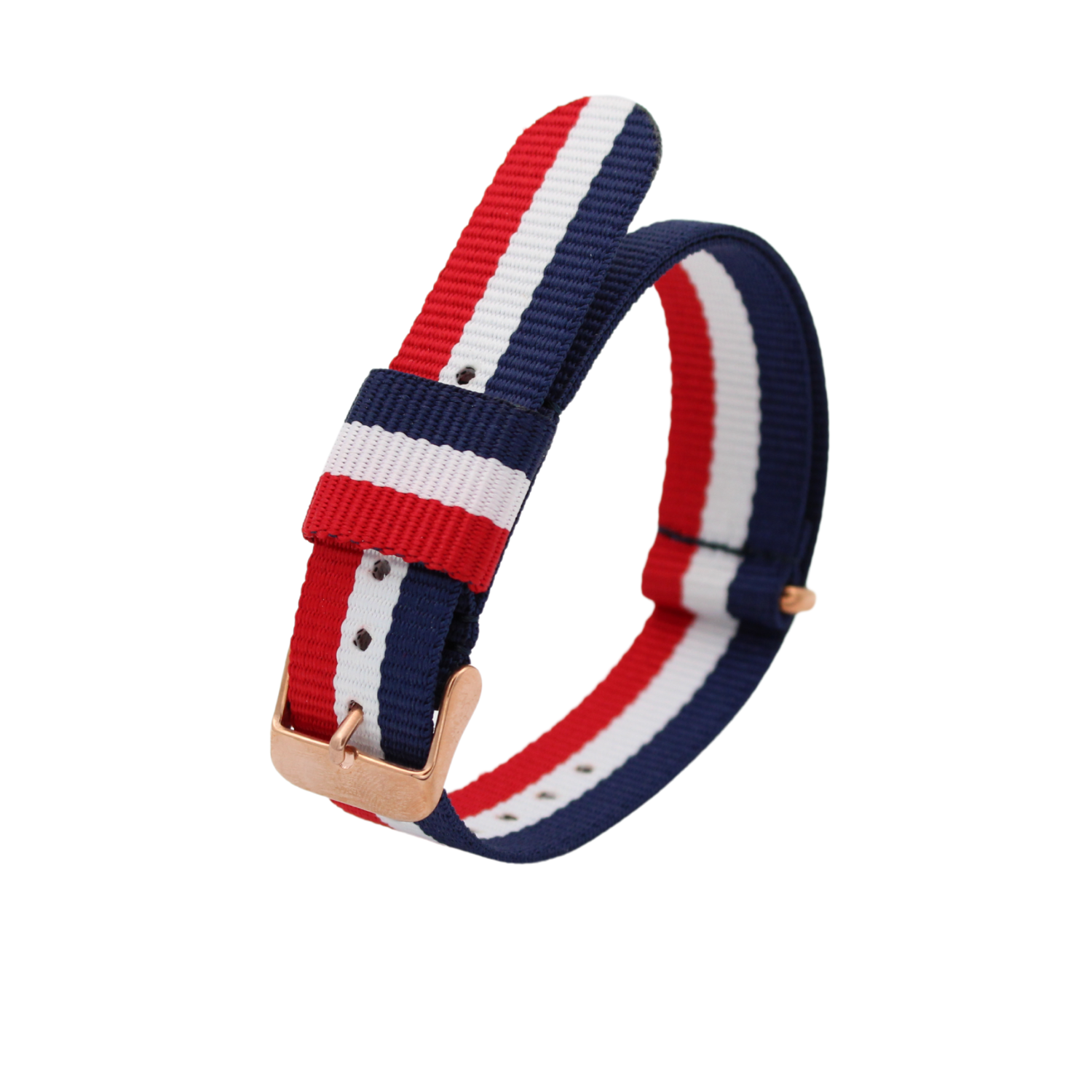 Nato hihna Rosegold Sininen/valkoinen/punainen