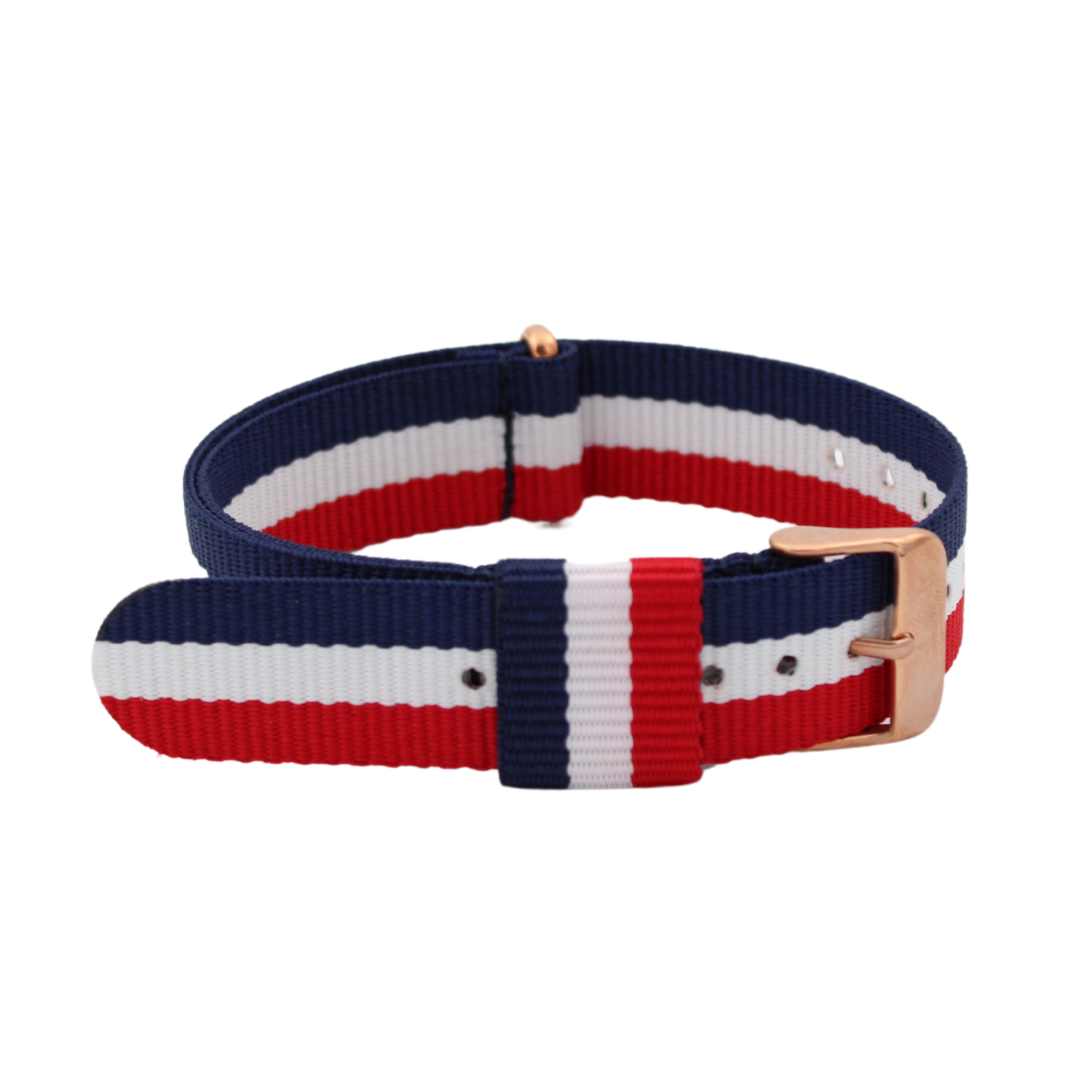 Nato hihna Rosegold Sininen/valkoinen/punainen