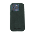 PROTARA Alcantara iPhone 14 Pro suojakotelo - Expedition Green - vihreä