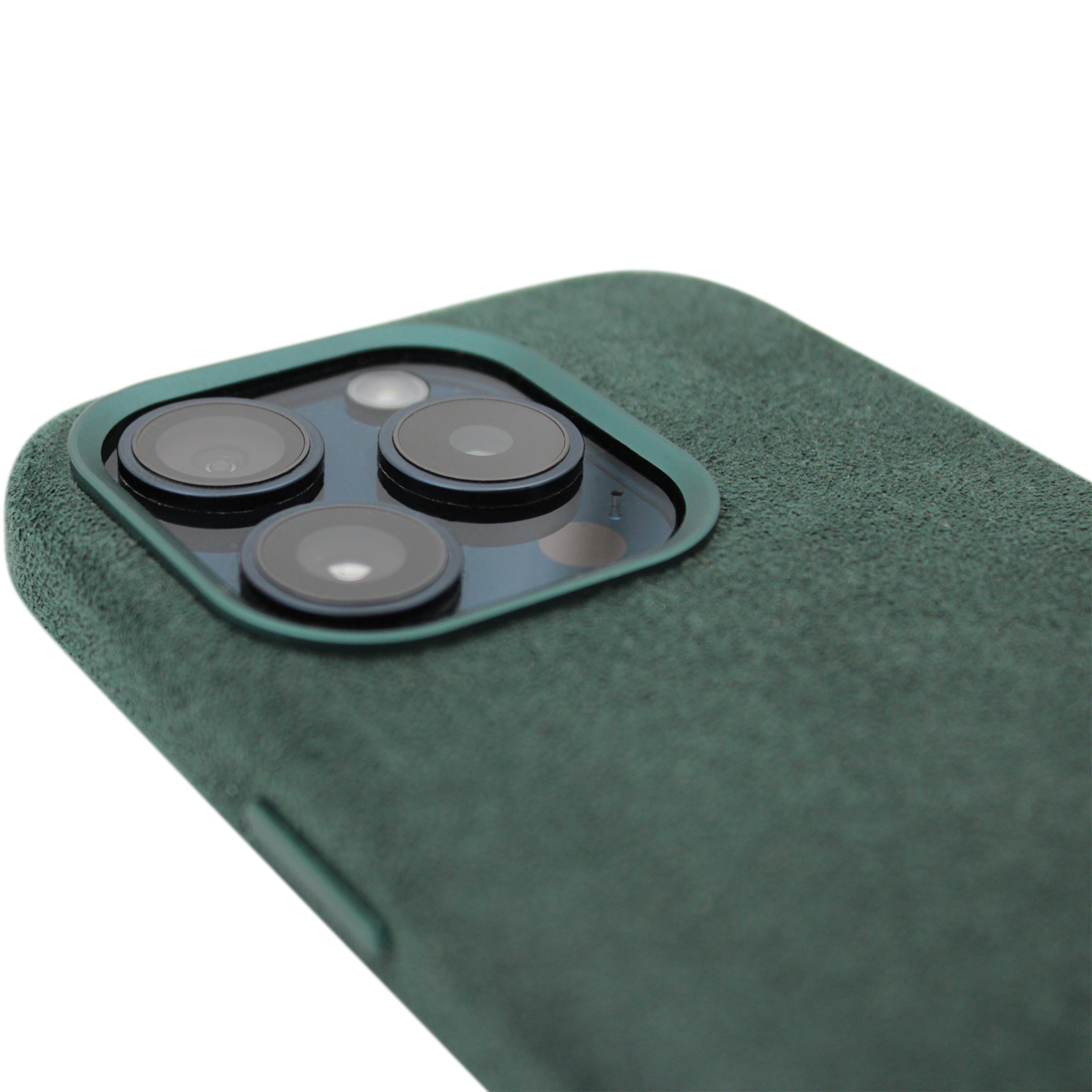 PROTARA Alcantara iPhone 16 Pro suojakotelo - Expedition Green - vihreä