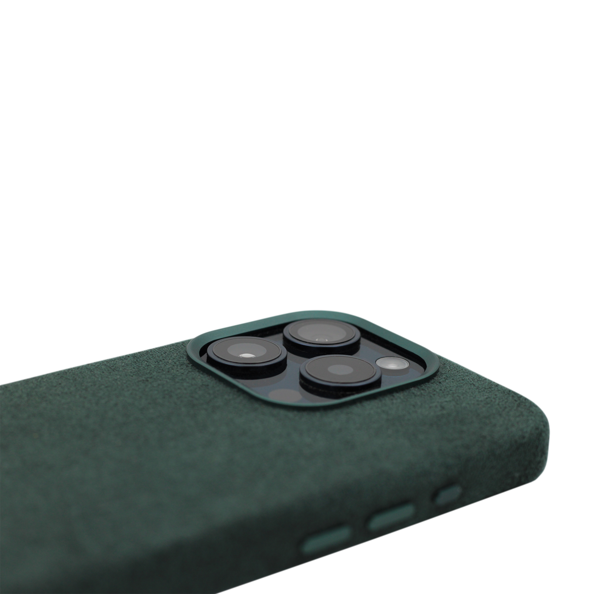 PROTARA Alcantara iPhone 16 Pro suojakotelo - Expedition Green - vihreä