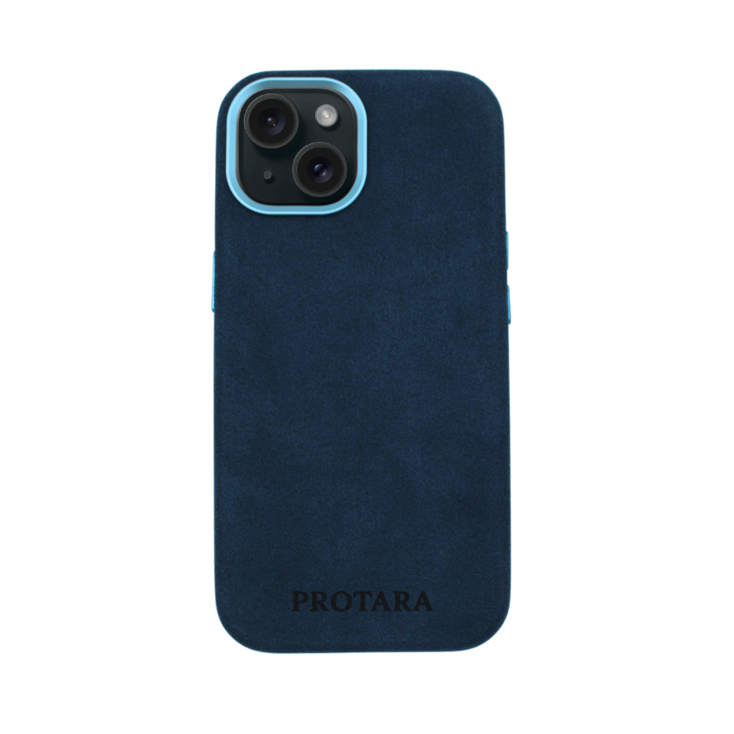 PROTARA Alcantara iPhone 15 suojakotelo - Ocean Voyage Blue - Ocean Voyage Blue