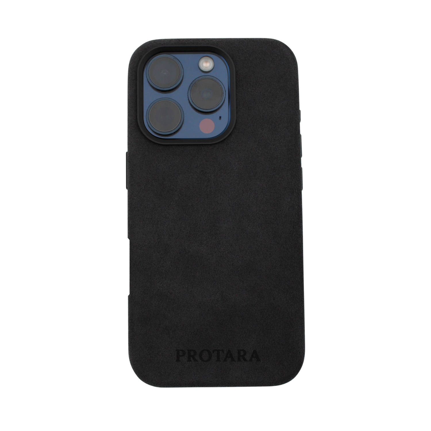 PROTARA Alcantara iPhone 16 Pro suojakuori - Midnight Jet Black - keskiyönmusta