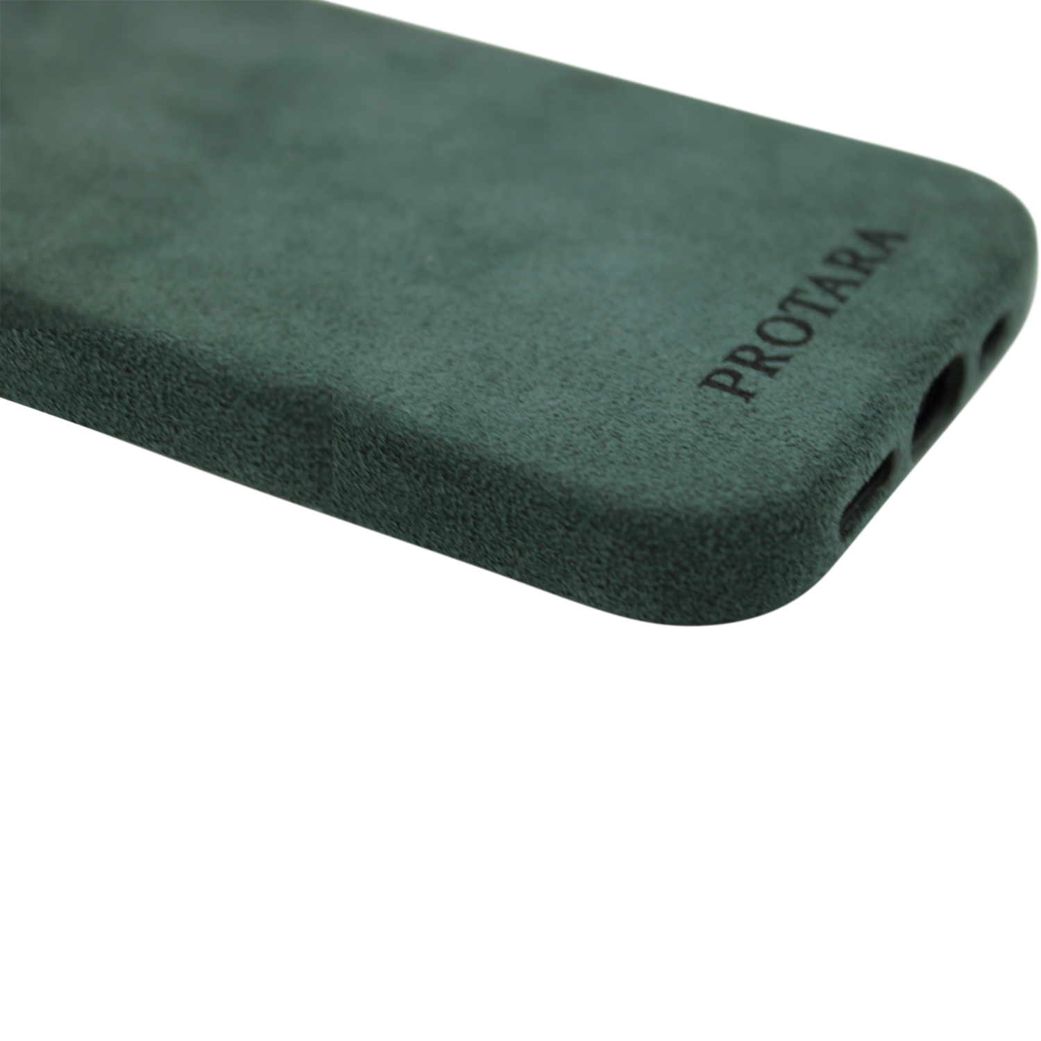 PROTARA Alcantara iPhone 15 suojakotelo - Expedition Green - vihreä